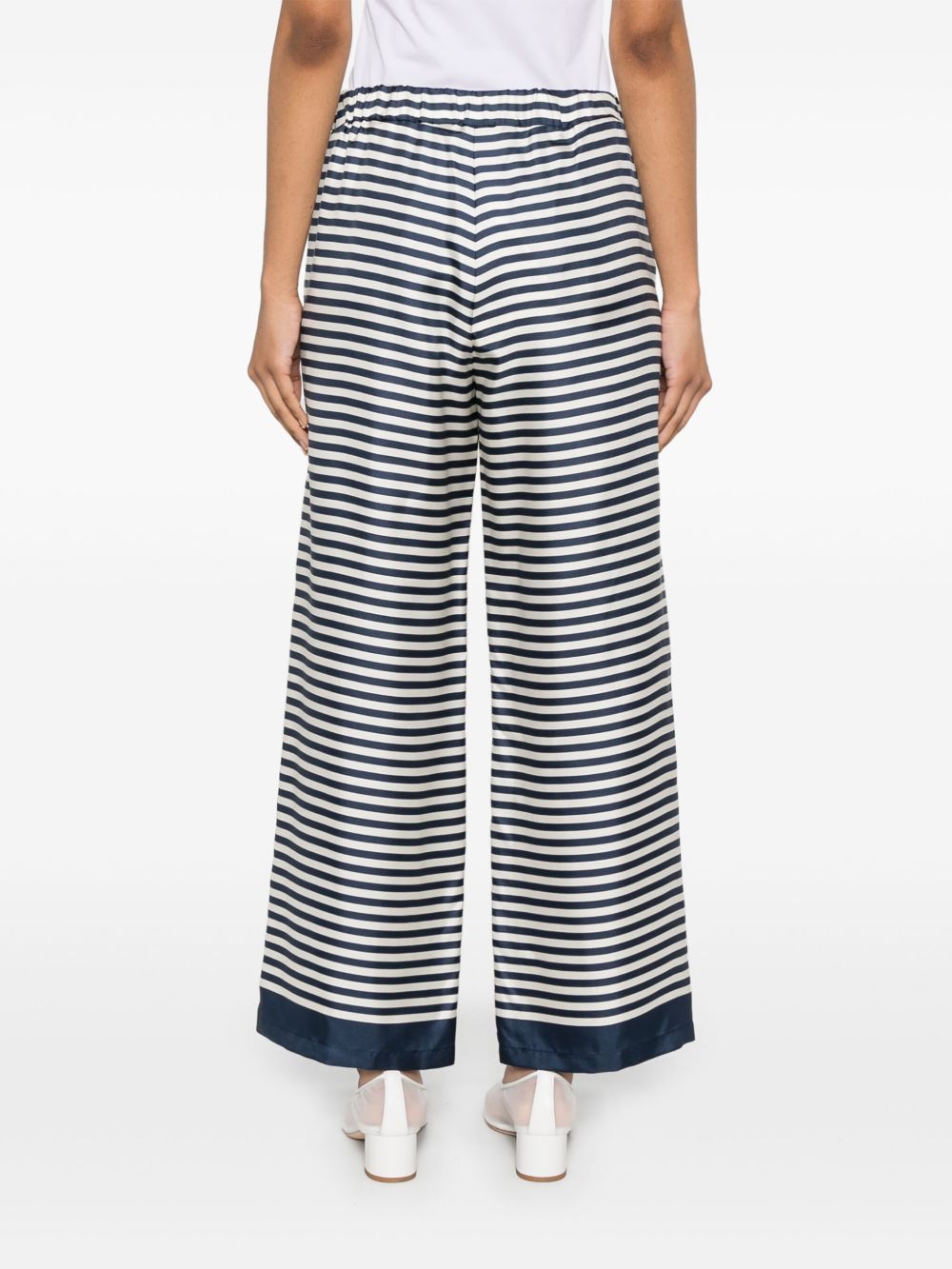 Silk striped trousers