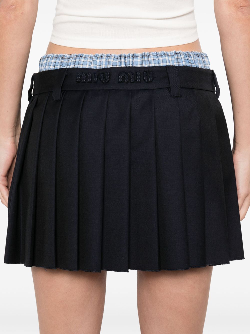 Pleated mini skirt