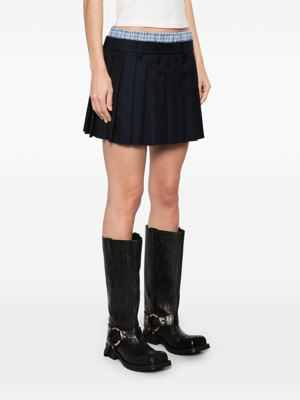 Pleated mini skirt