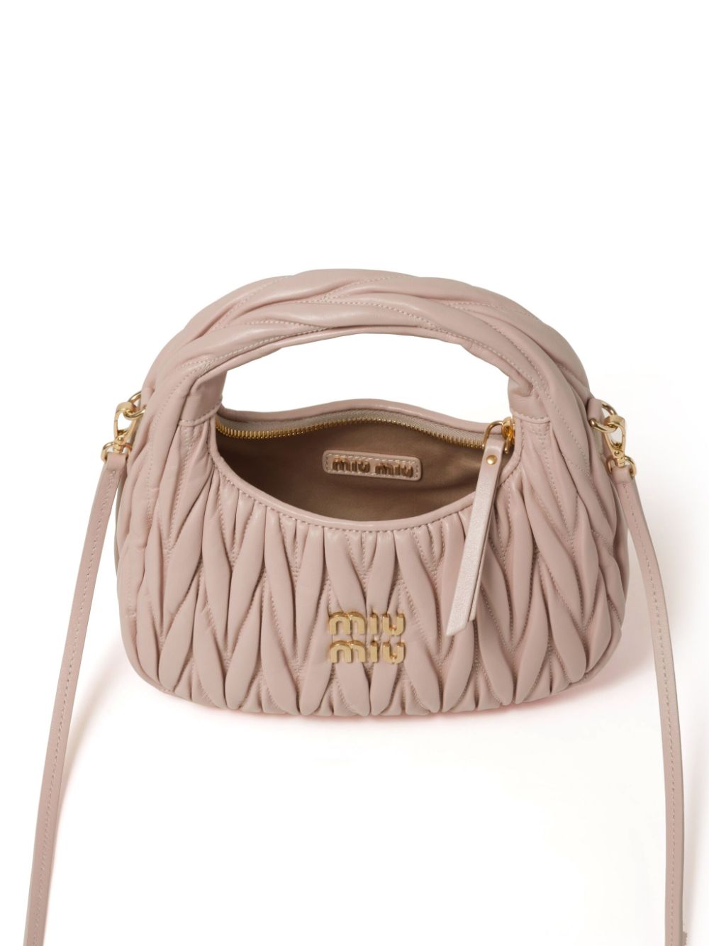 Wander matelassé leather hobo bag