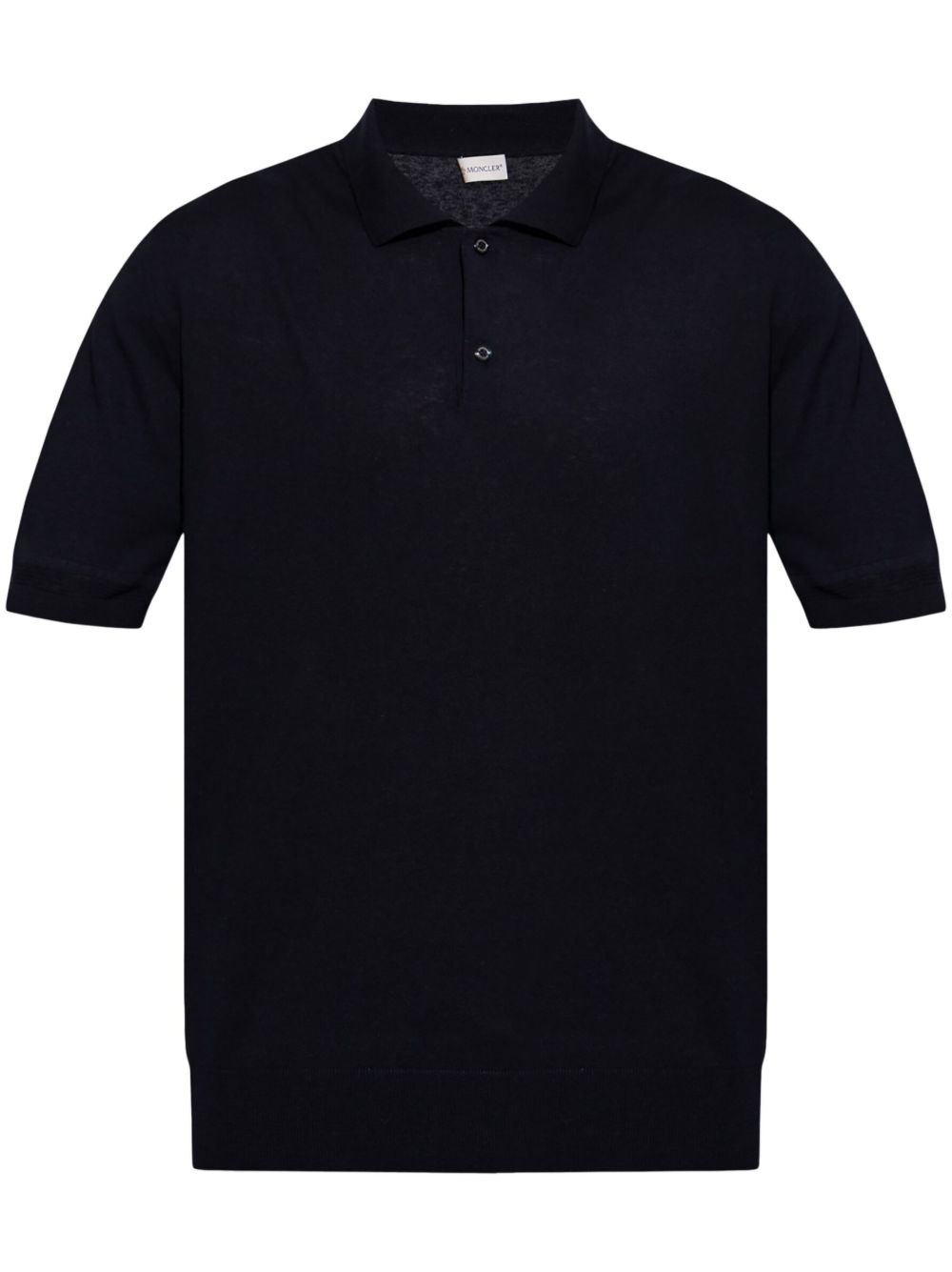 Logo linen and silk polo shirt