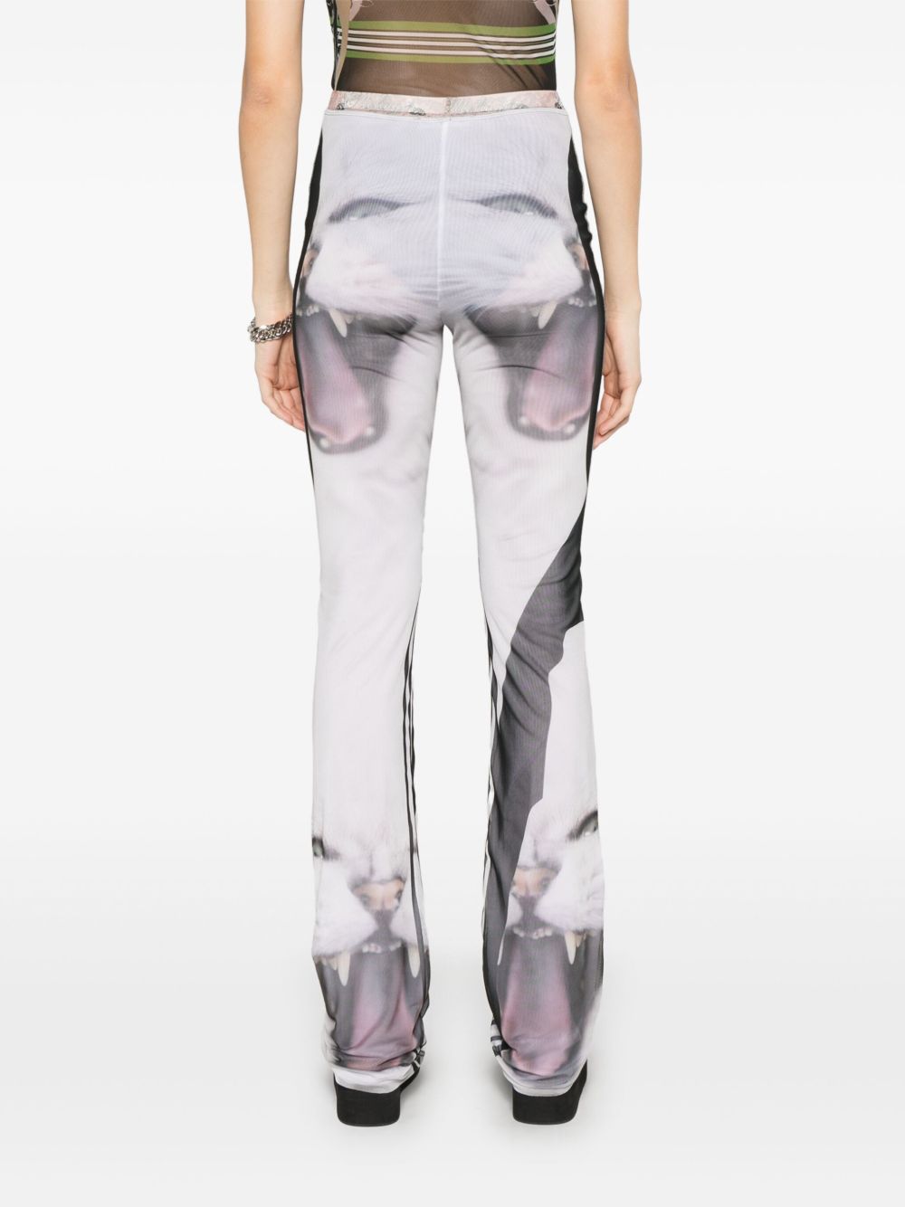 Mesh printed trousers