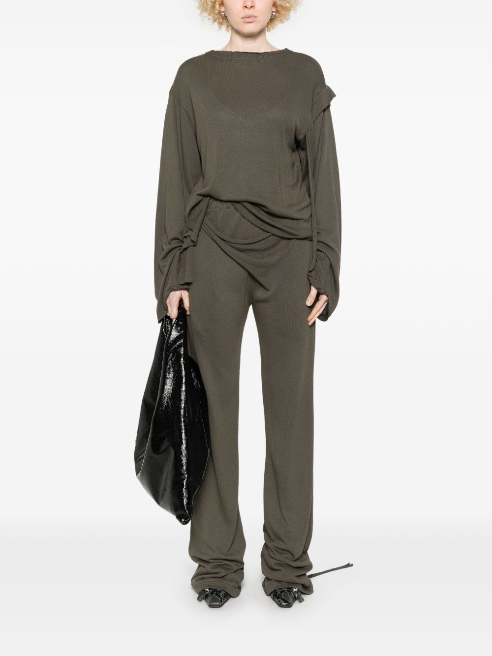 Linen blend trousers