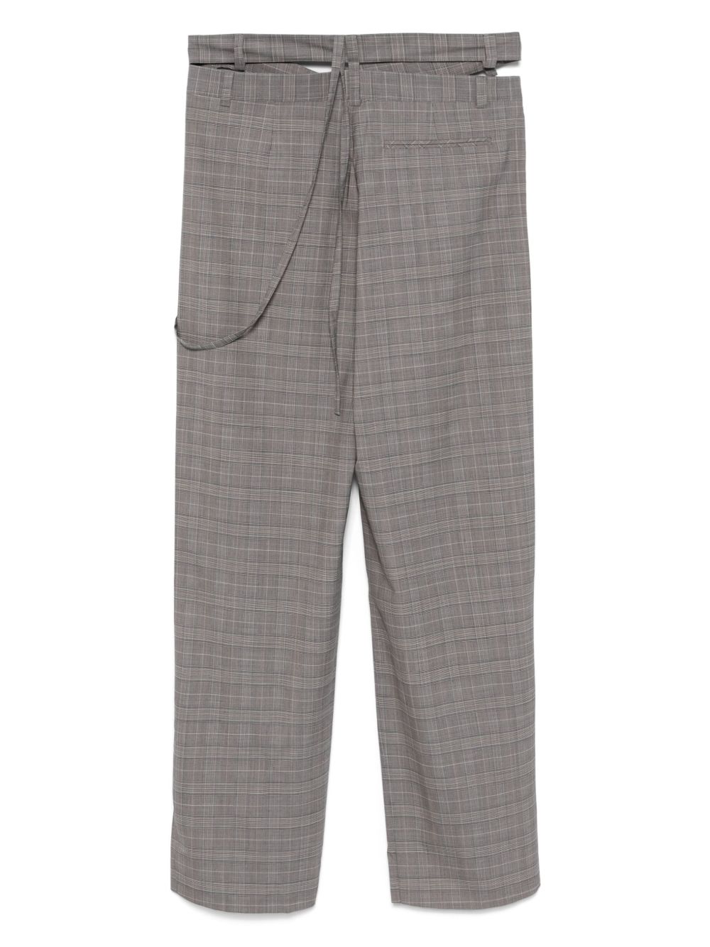 Wool blend wrap trousers