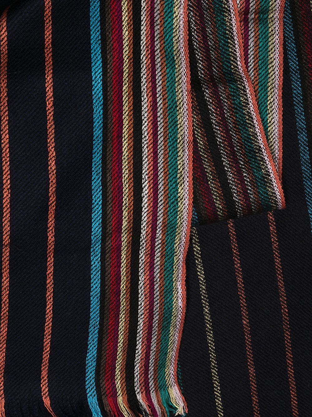 Striped wool scarf