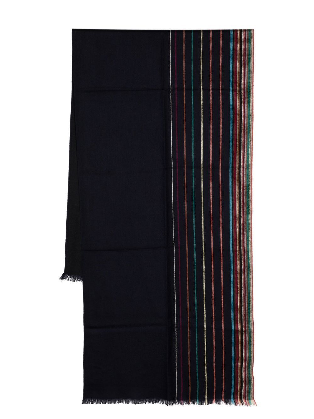 Striped wool scarf