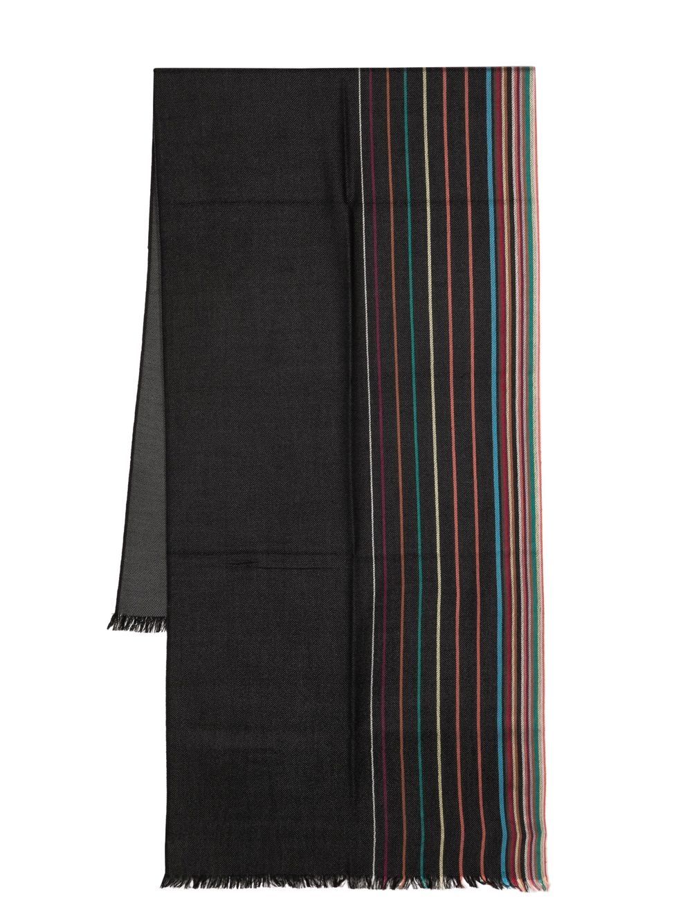 Wool striped scarf
