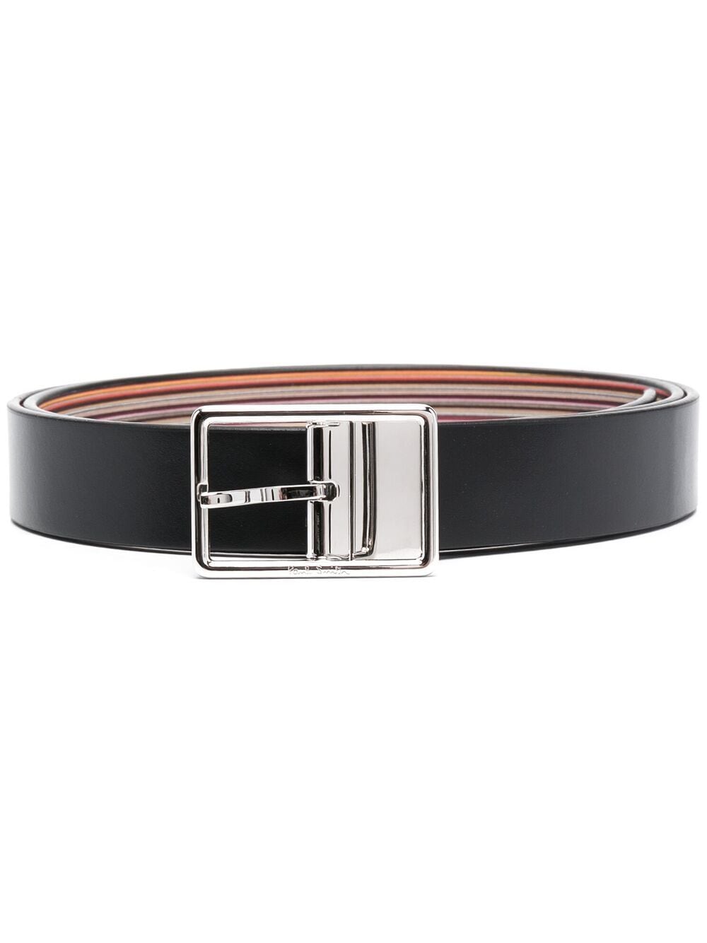 Signature stripe reversbile belt