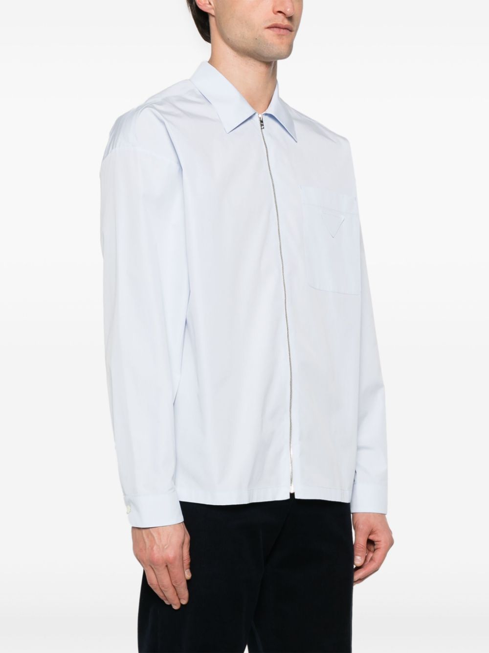 Zipped cotton shirt