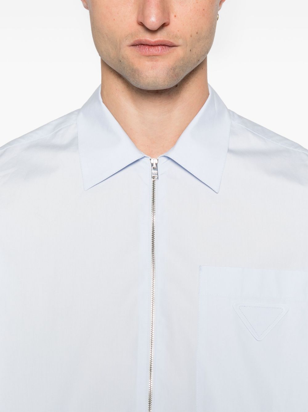 Zipped cotton shirt