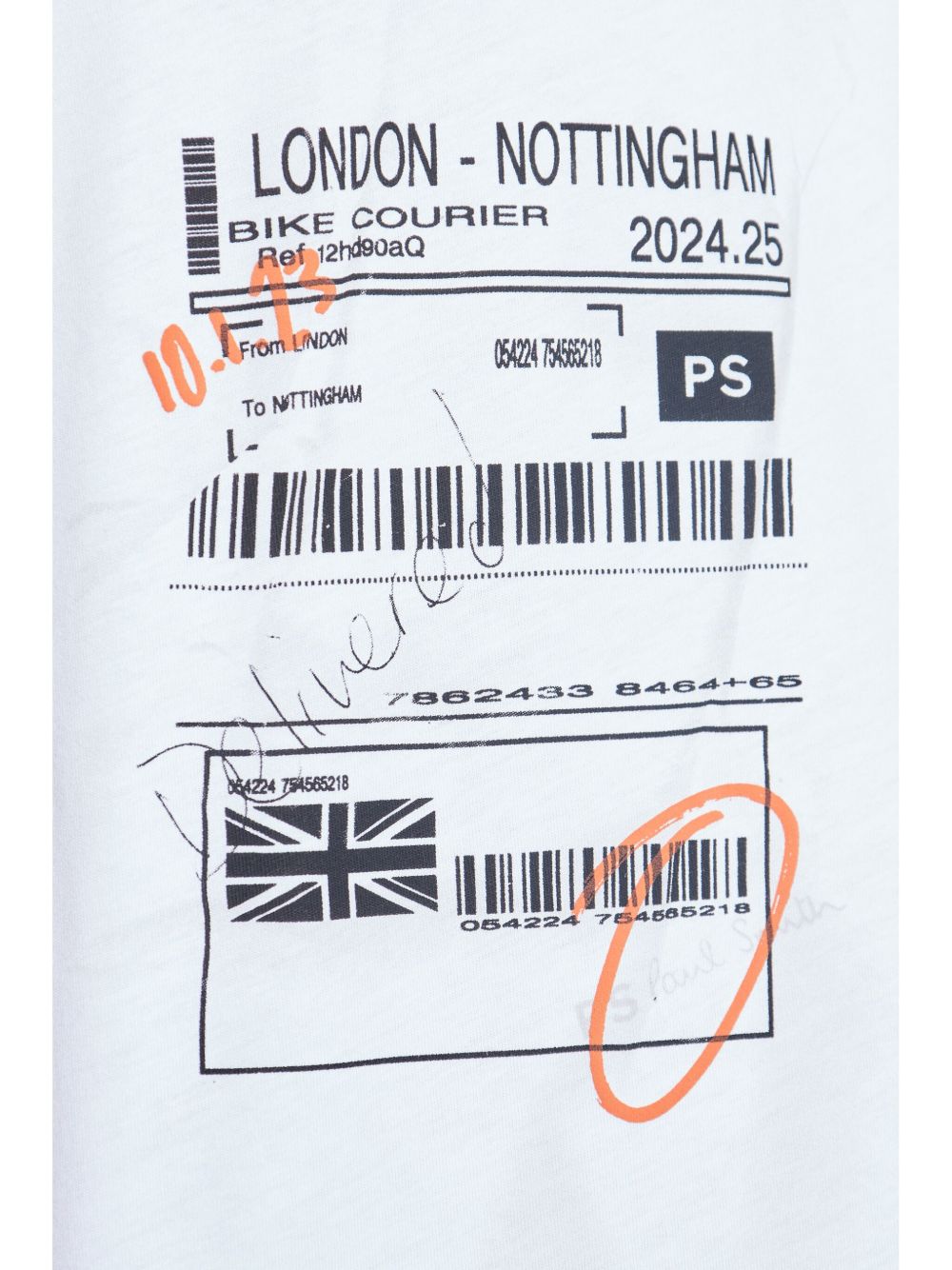 Ps barcode cotton t-shirt