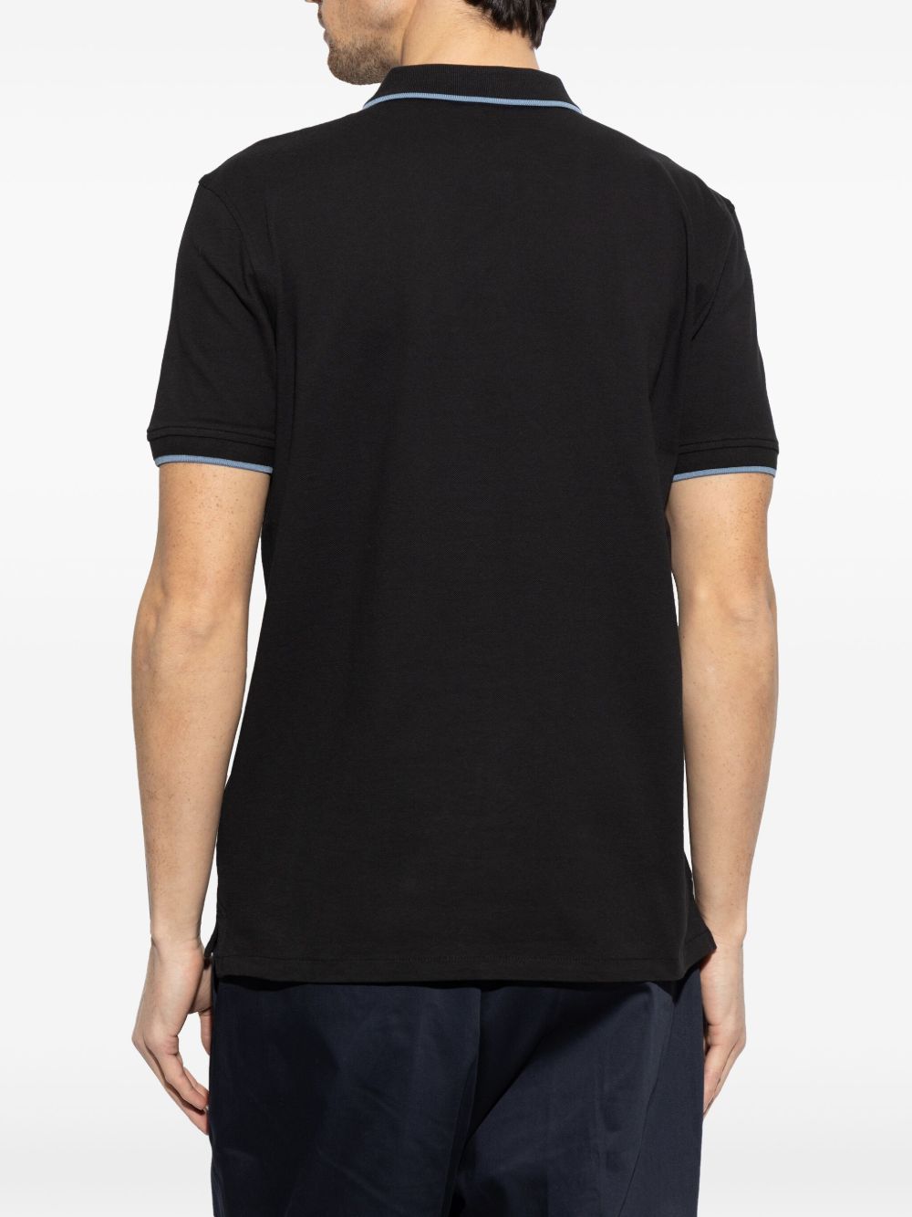 Zebra badge cotton polo shirt