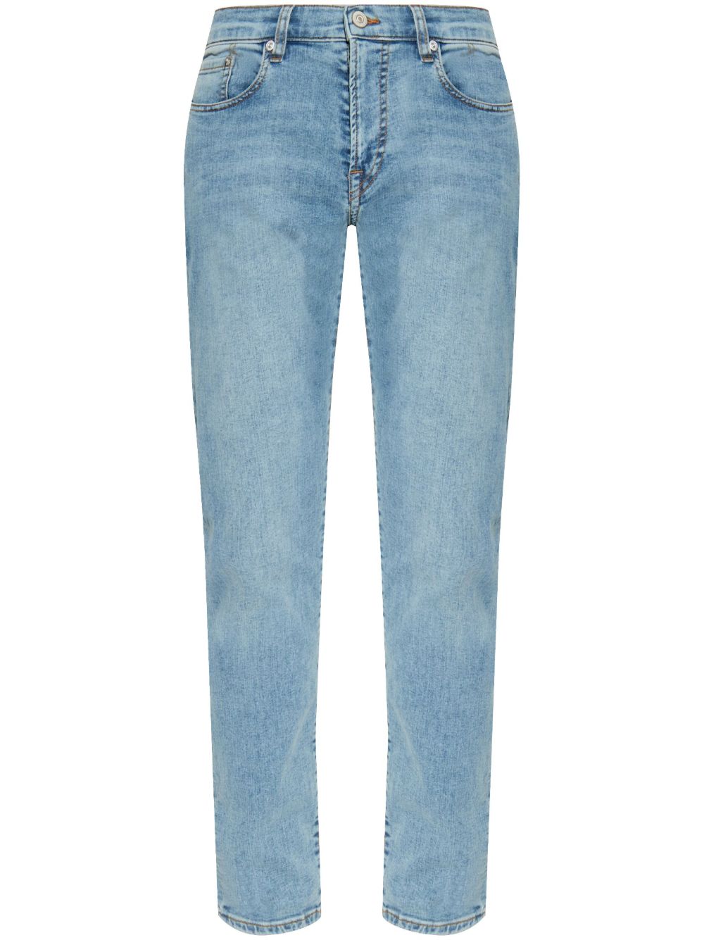 Tapered denim cotton jeans