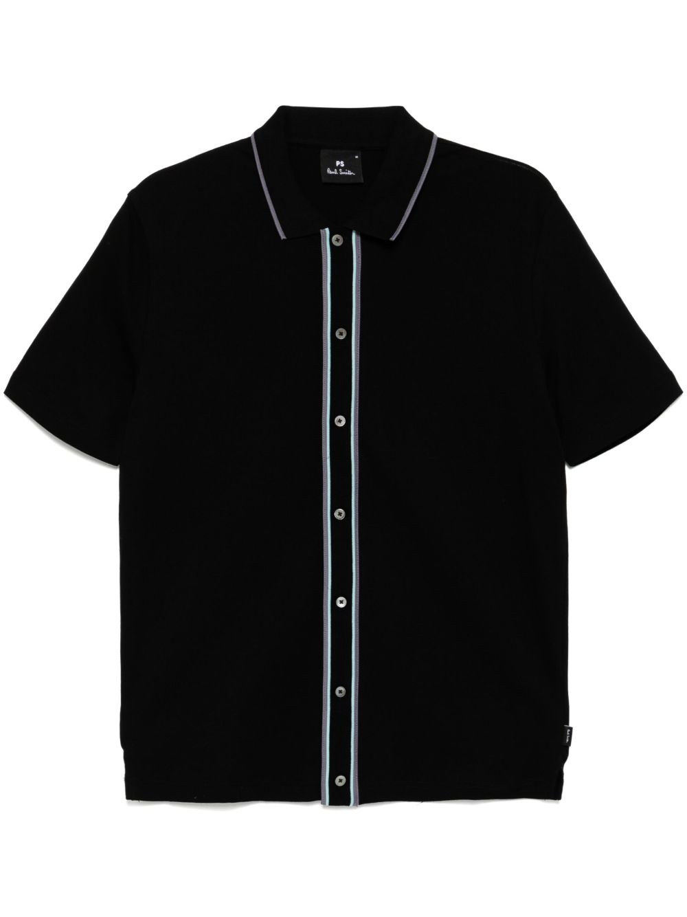 Button front cotton polo shirt