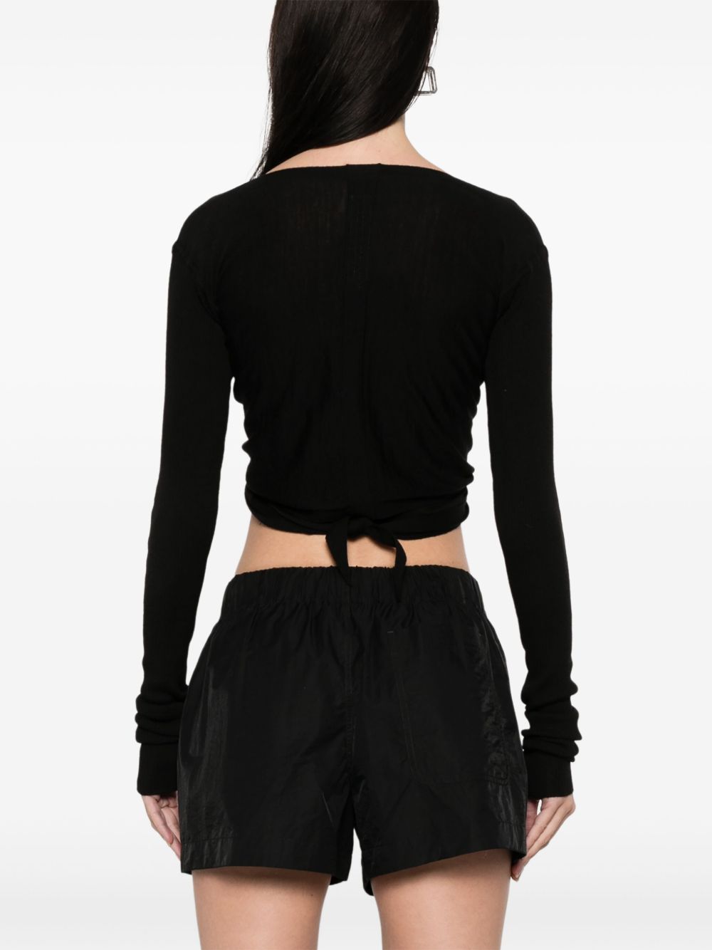Wool cropped cardigan