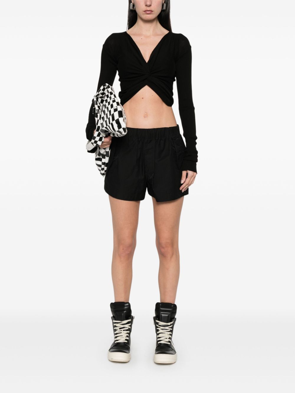 Wool cropped cardigan