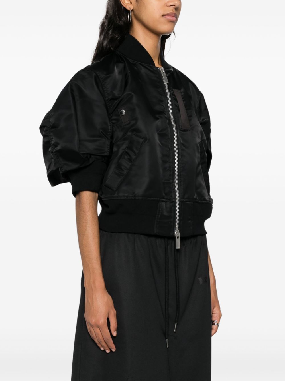 Nylon bomber jacket