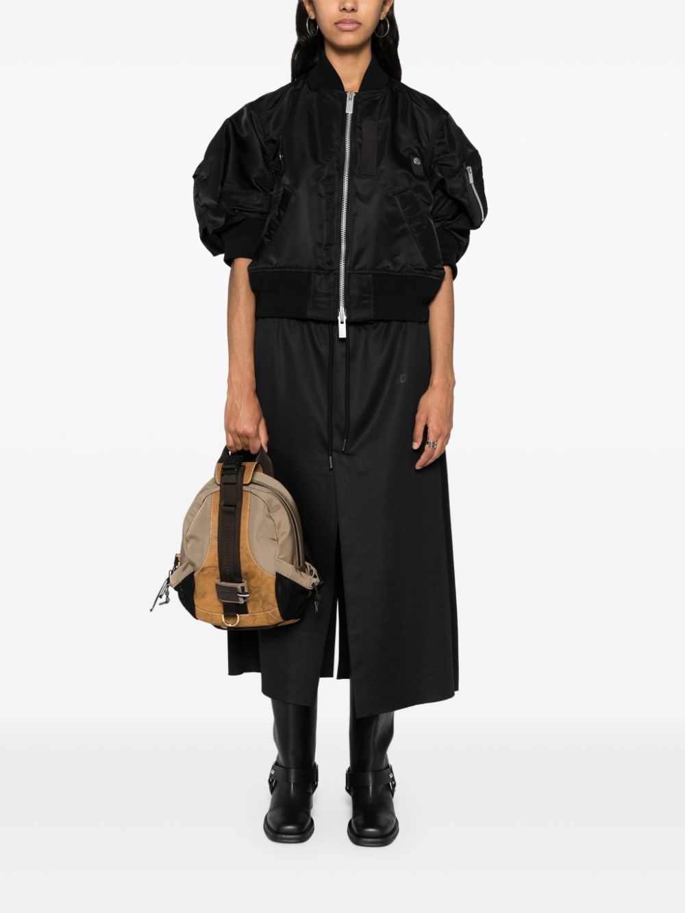 Nylon bomber jacket