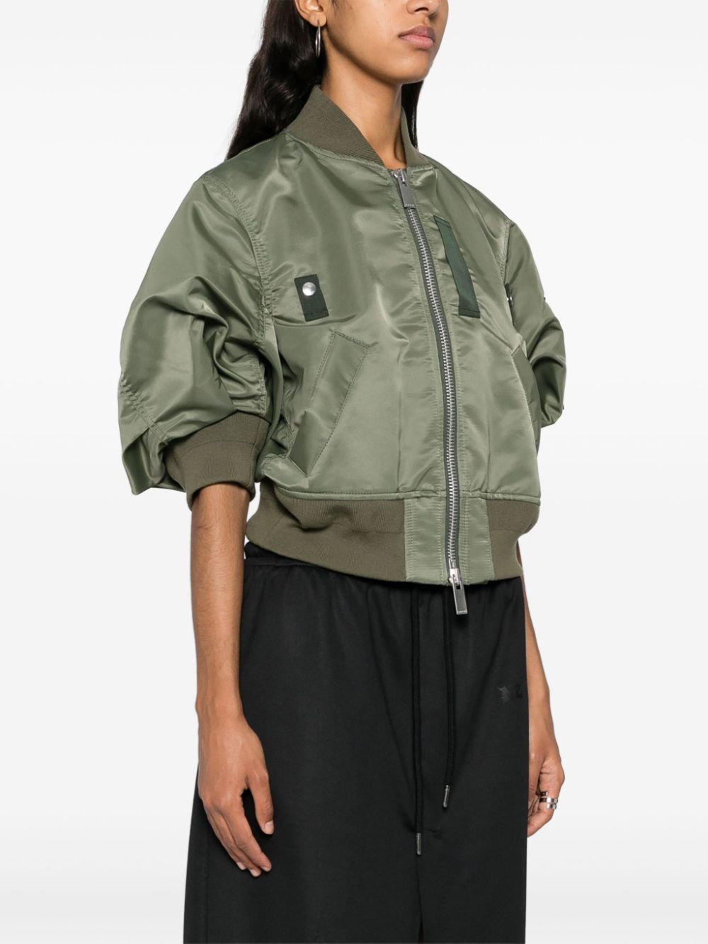 Nylon bomber jacket