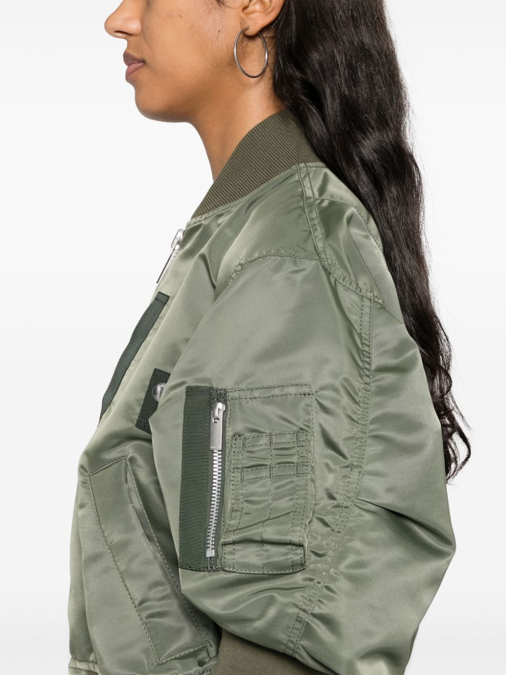 Nylon bomber jacket