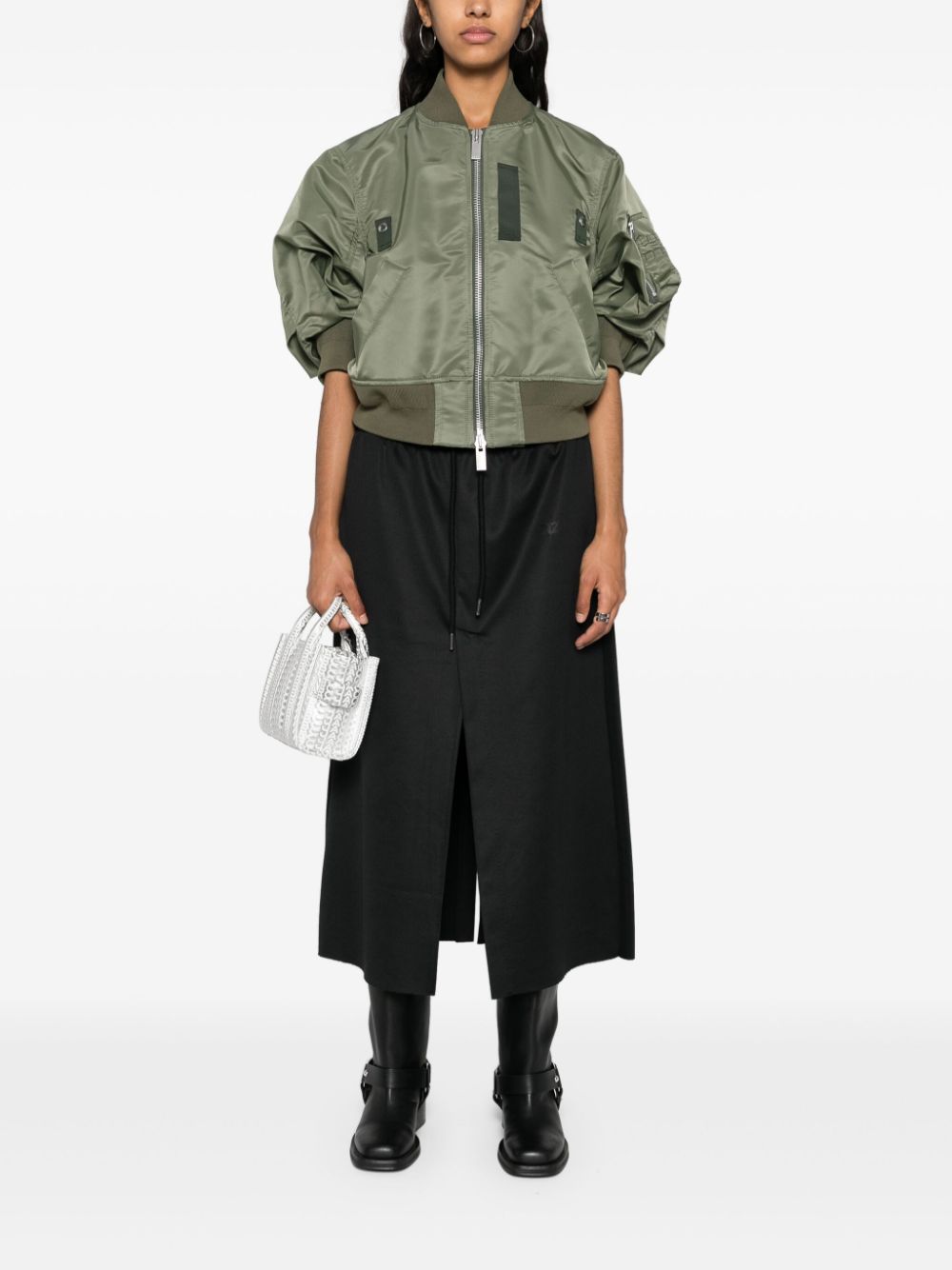 Nylon bomber jacket