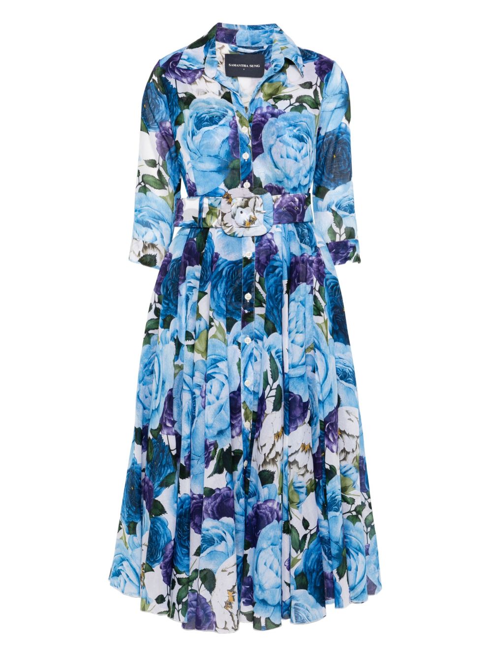 Aster printed cotton shirtdress