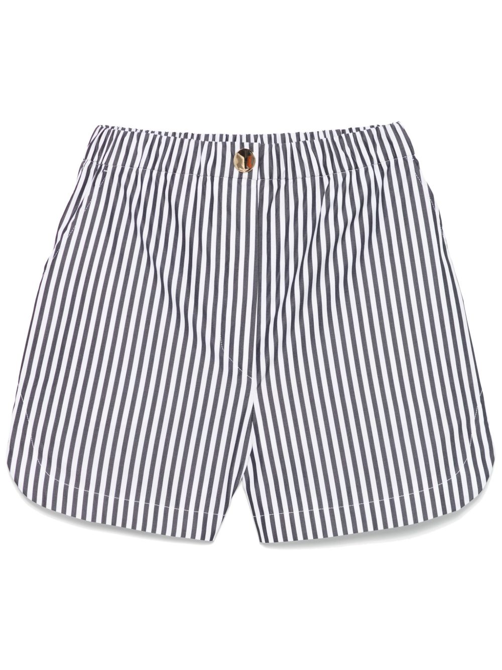 Striped cotton shorts