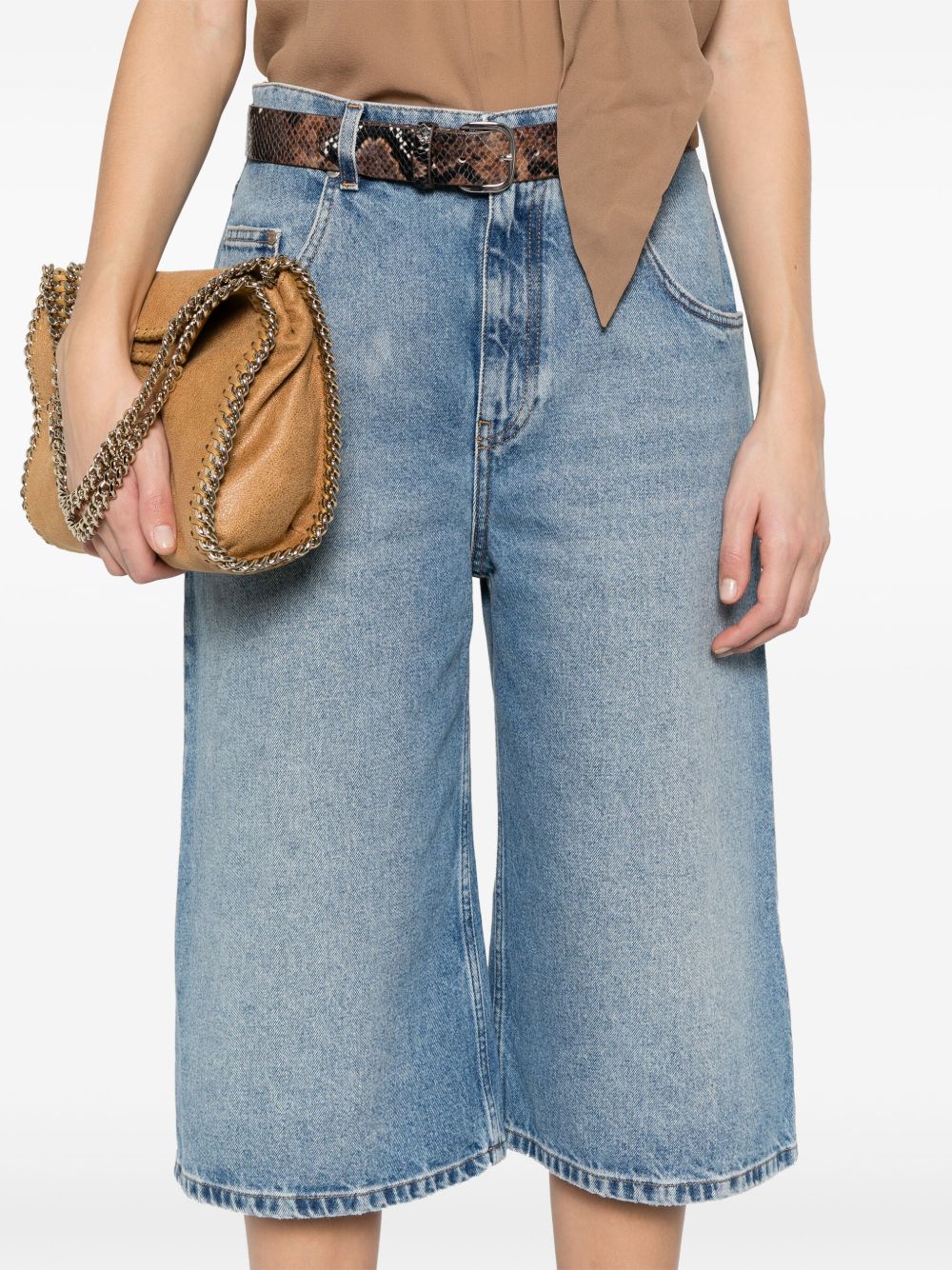 Denim cotton bermuda shorts