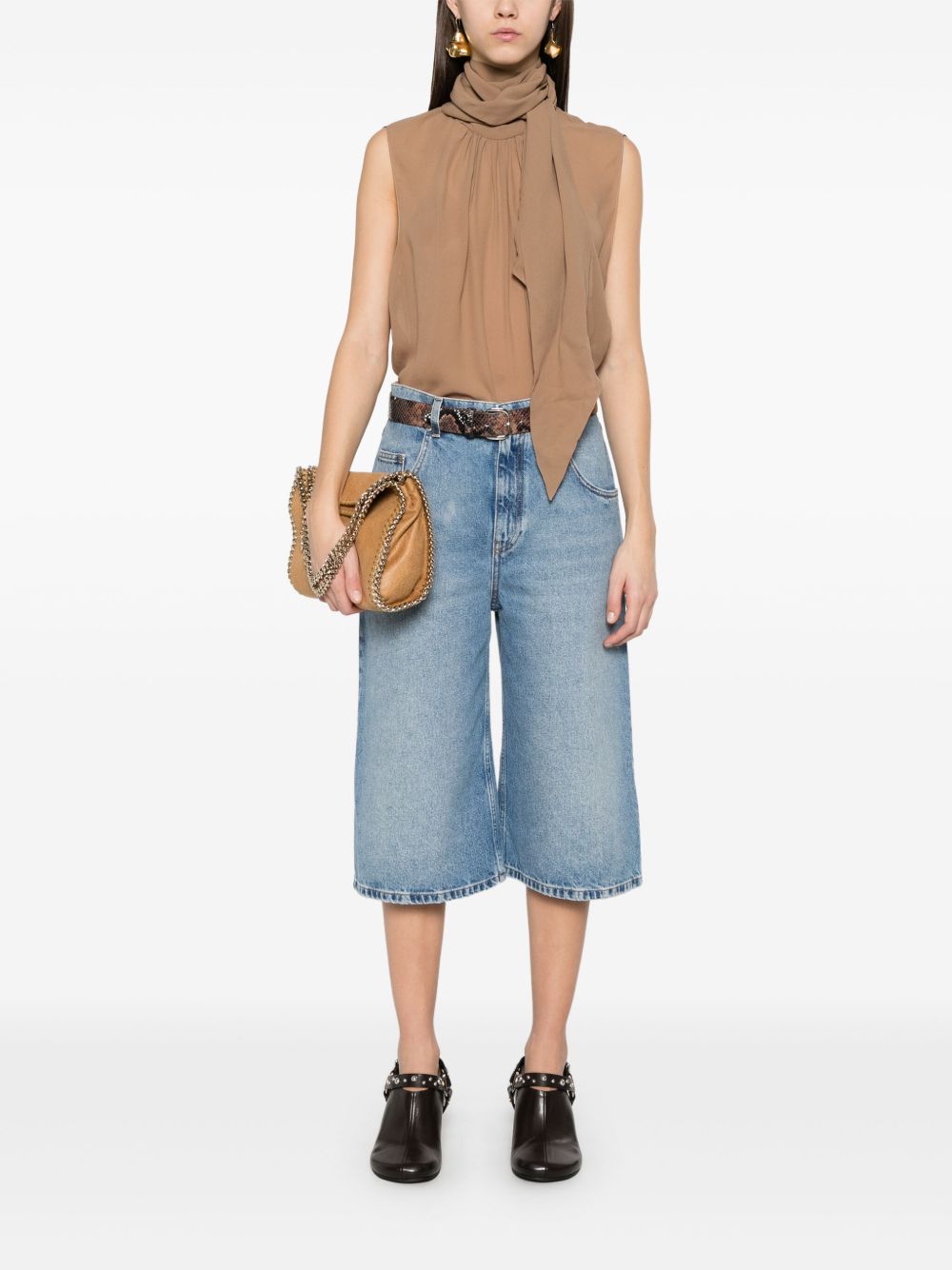 Denim cotton bermuda shorts