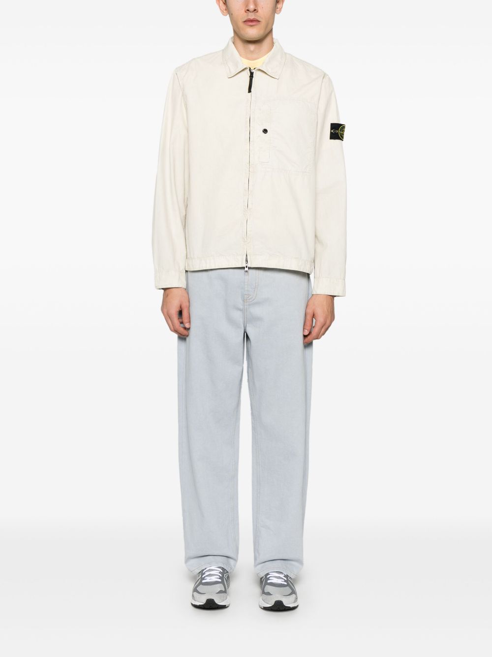 Logo organic cotton overshirt