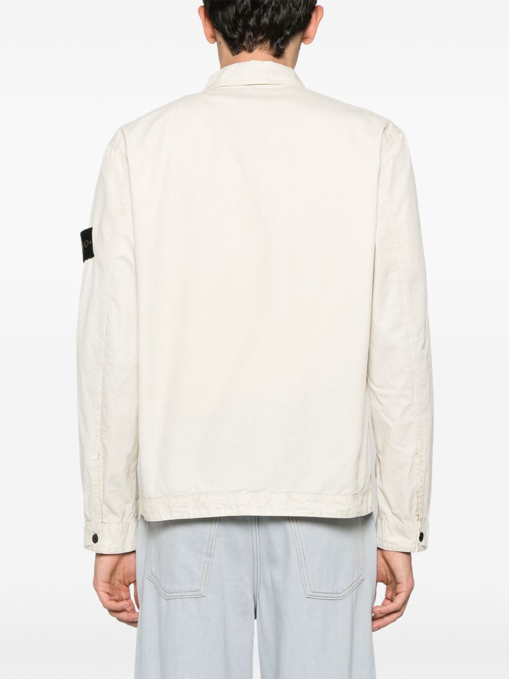 Logo organic cotton overshirt