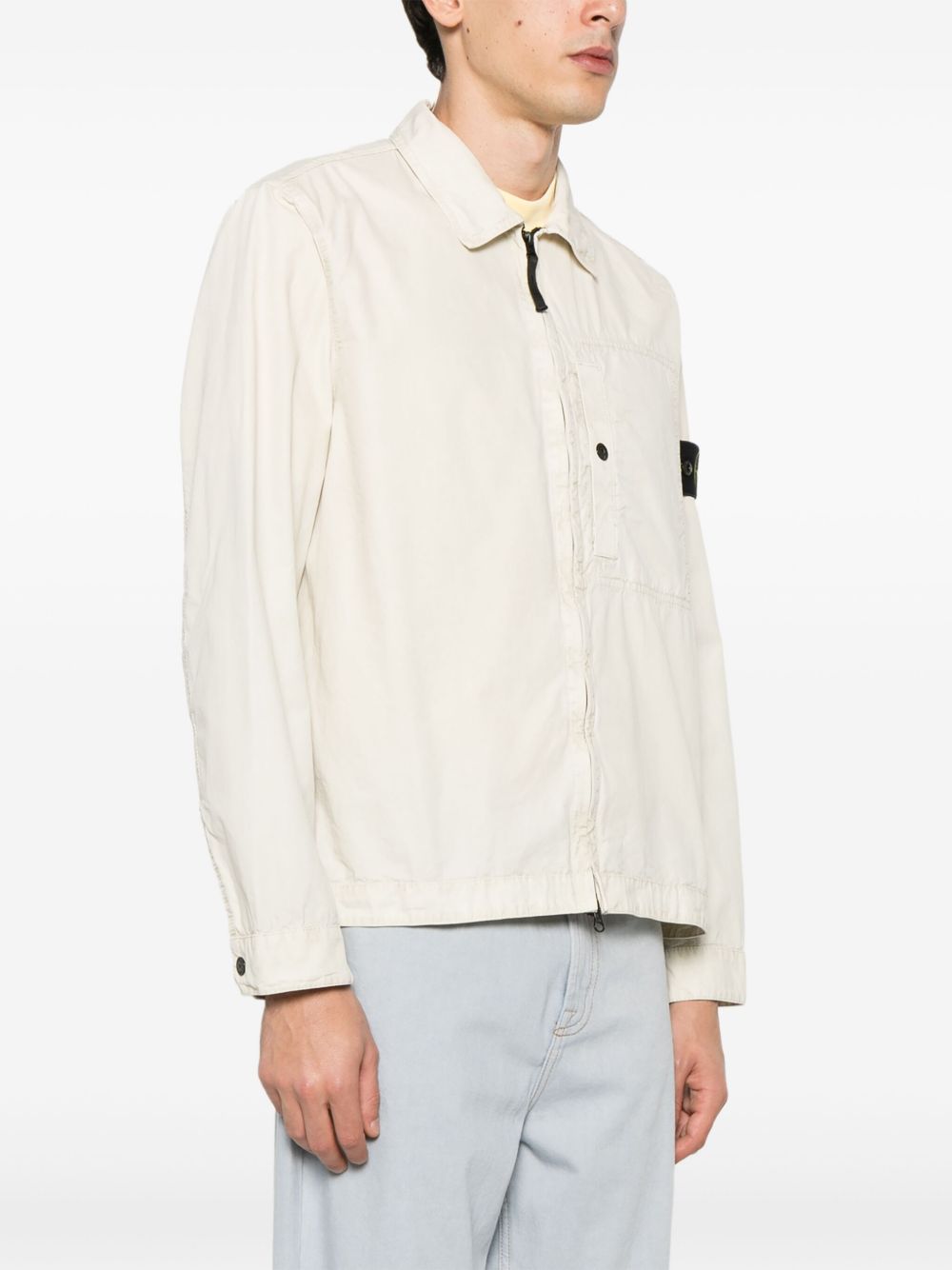 Logo organic cotton overshirt