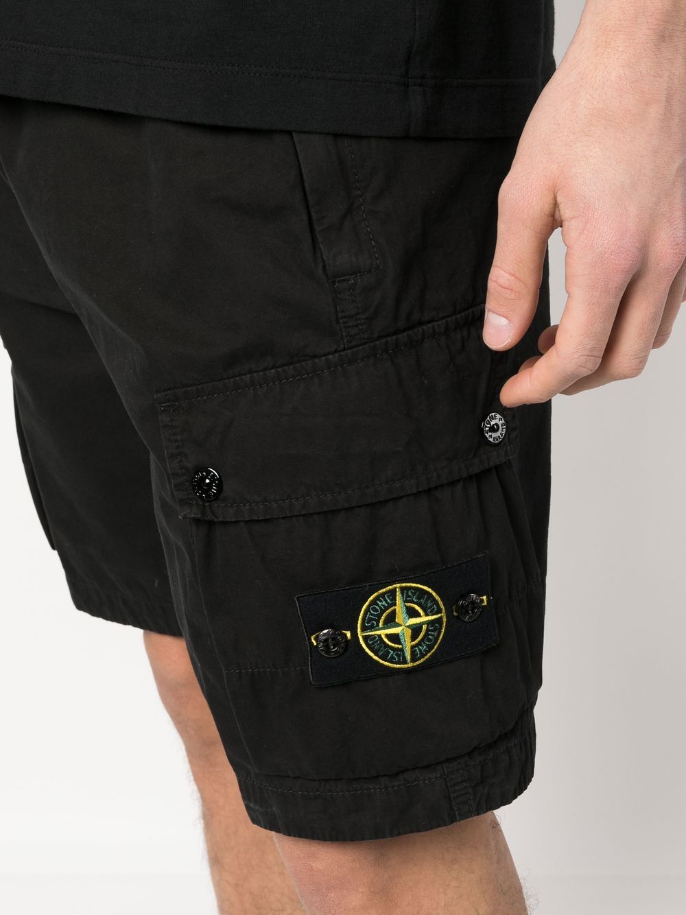 Logo cotton cargo shorts