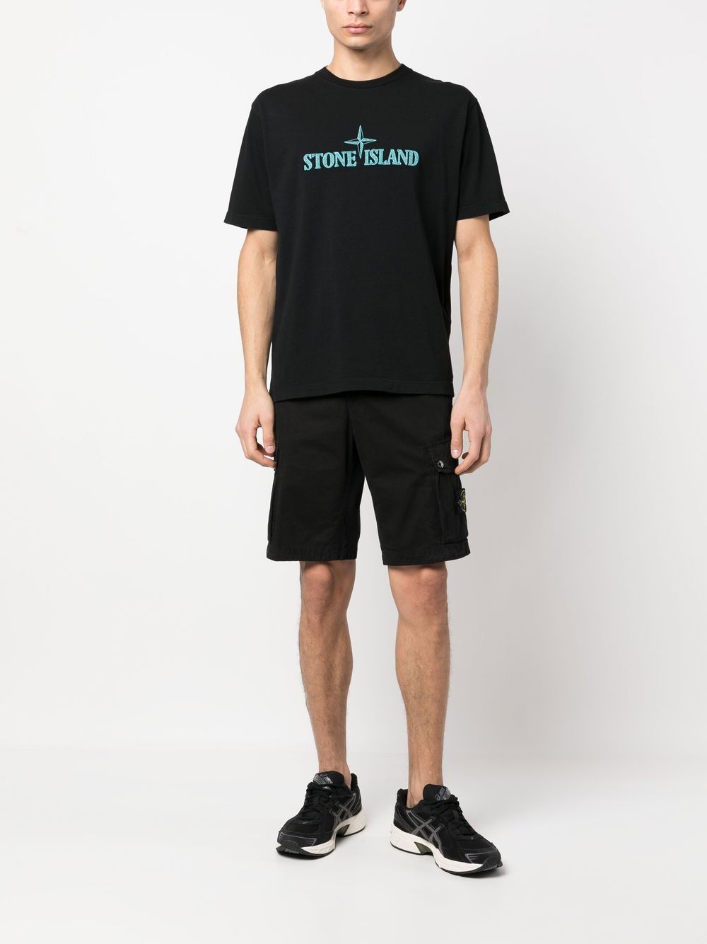 Logo cotton cargo shorts
