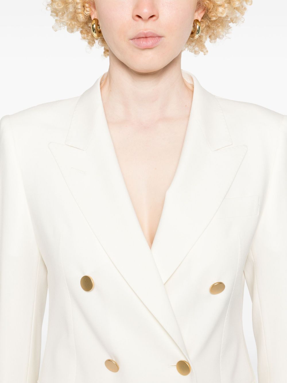 Wool blend double-breasted suit