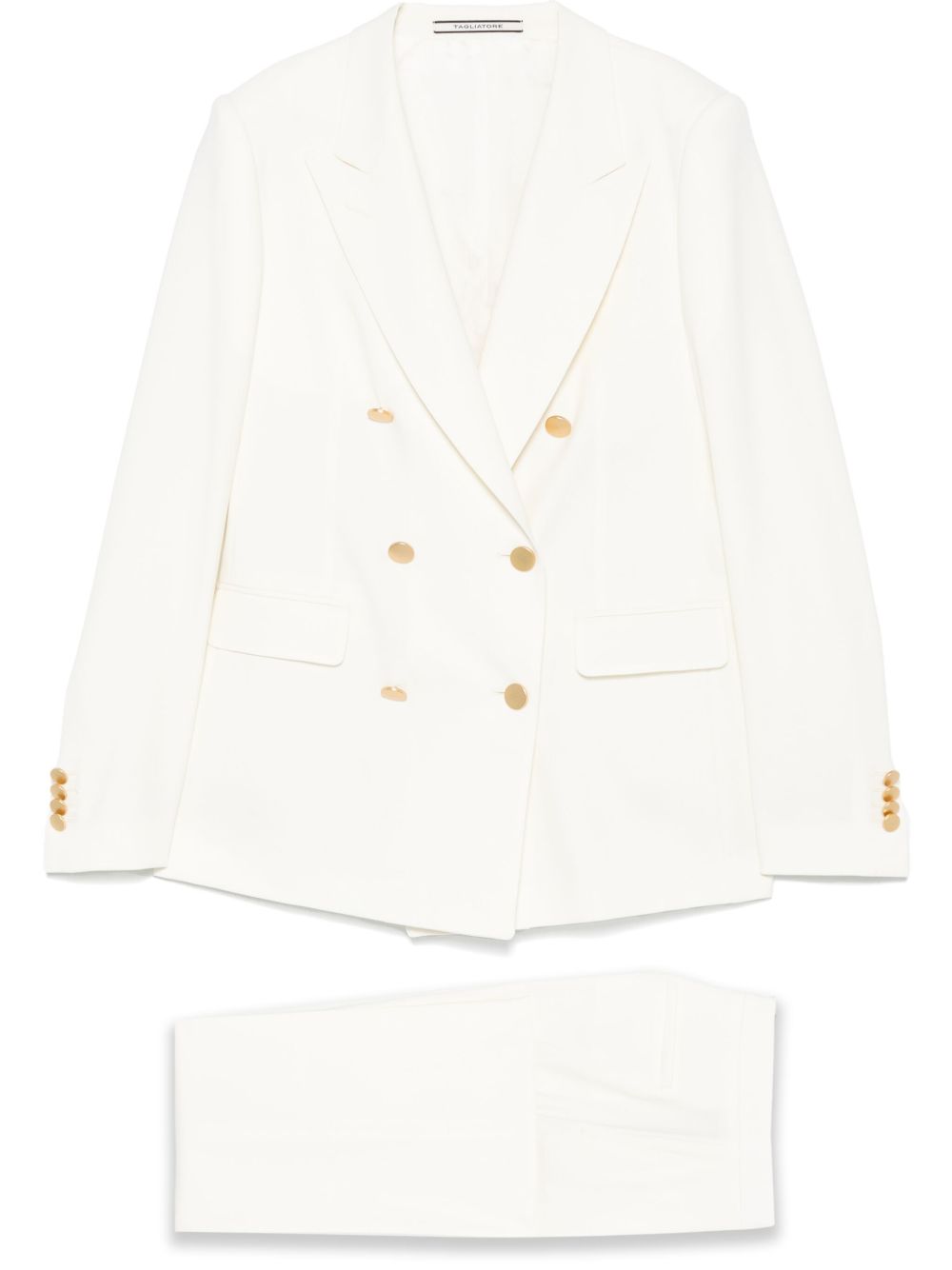 Wool blend double-breasted suit