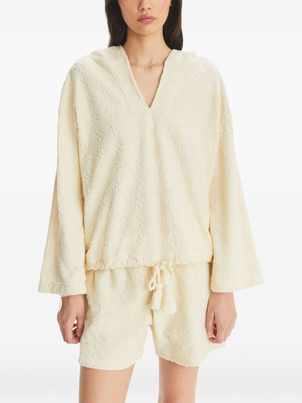 Jacquard sponge hoodie