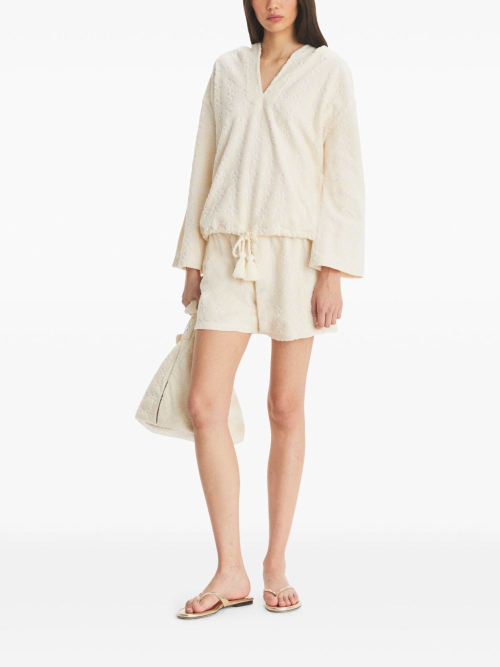 Jacquard sponge hoodie