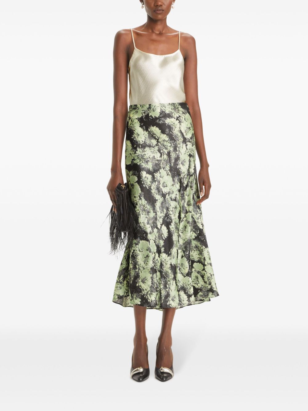 Printed long skirt