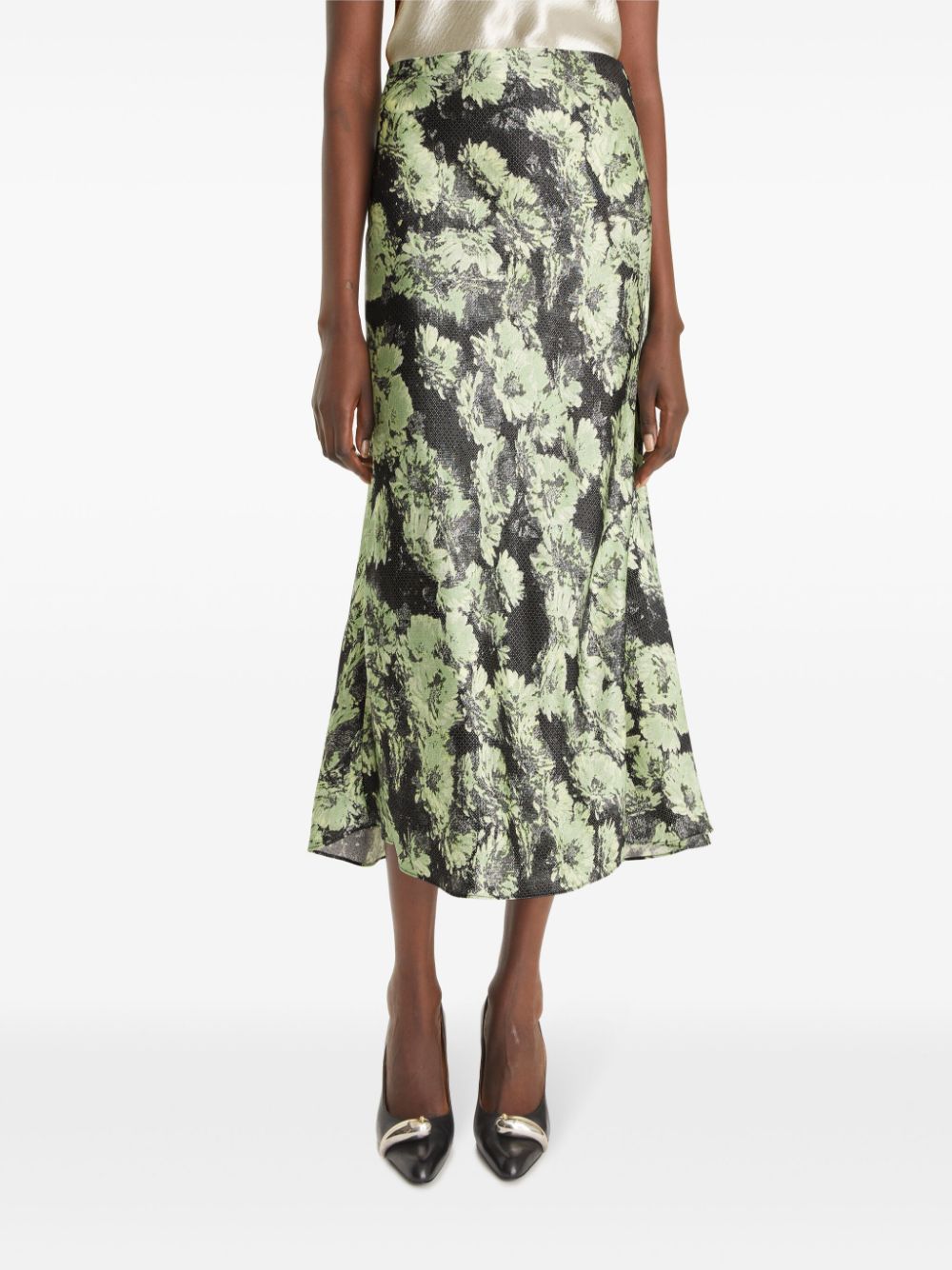 Printed long skirt