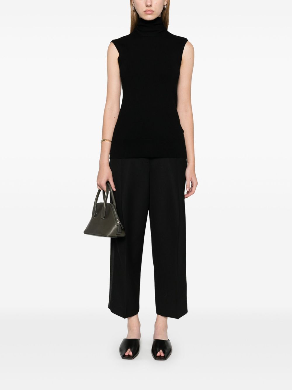 Wool blend trousers