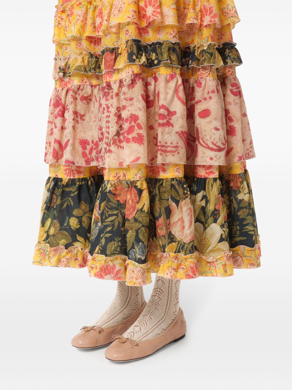 Quiltie 67 leather ballet flats