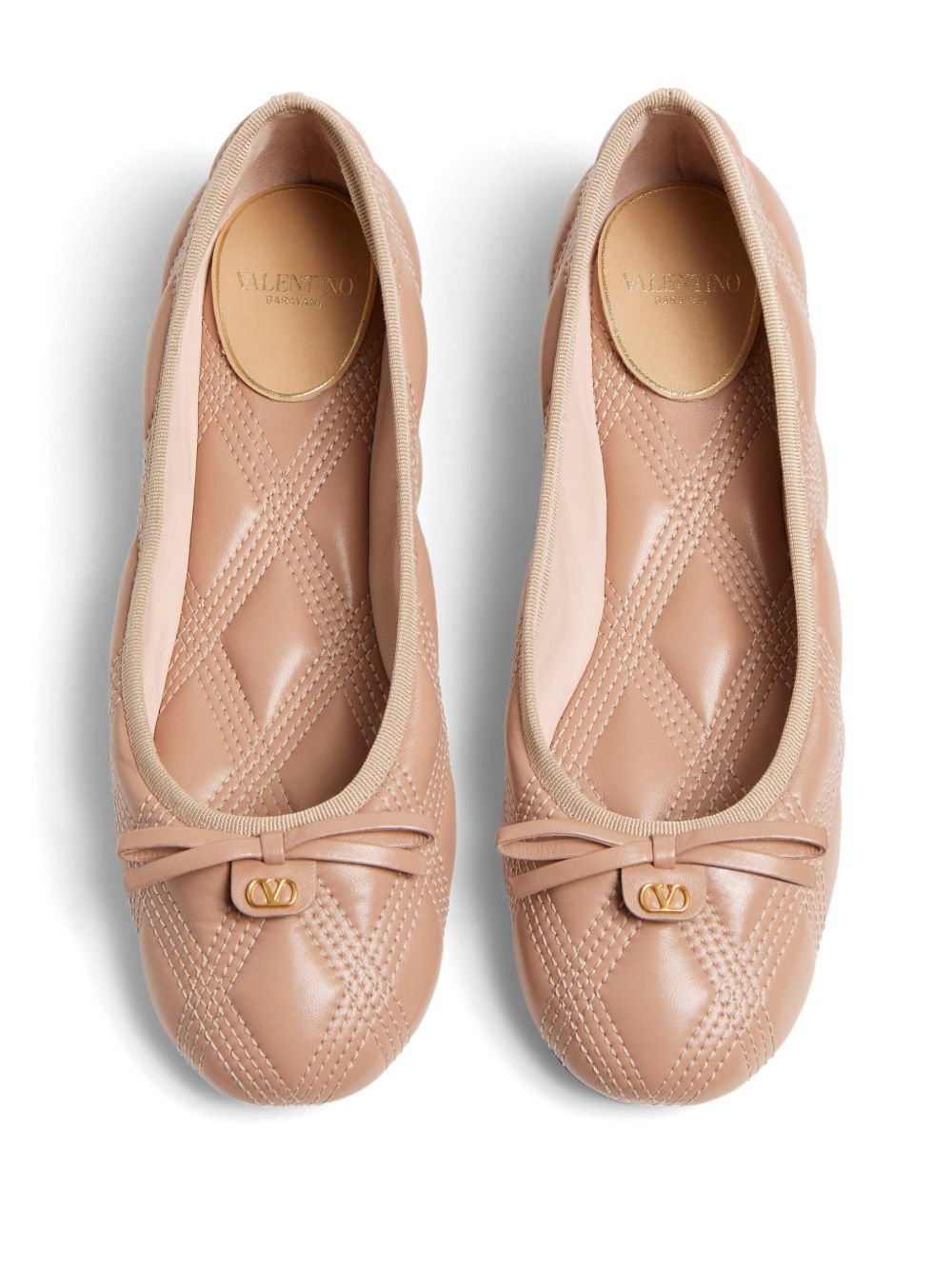 Quiltie 67 leather ballet flats