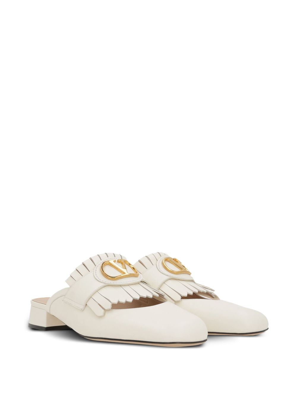 Vlogo signature leather slippers
