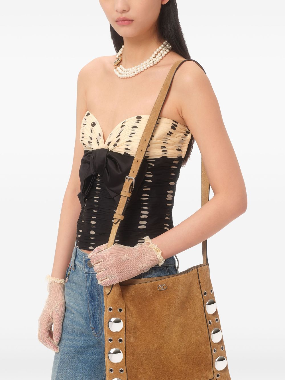 Silk chiffon top