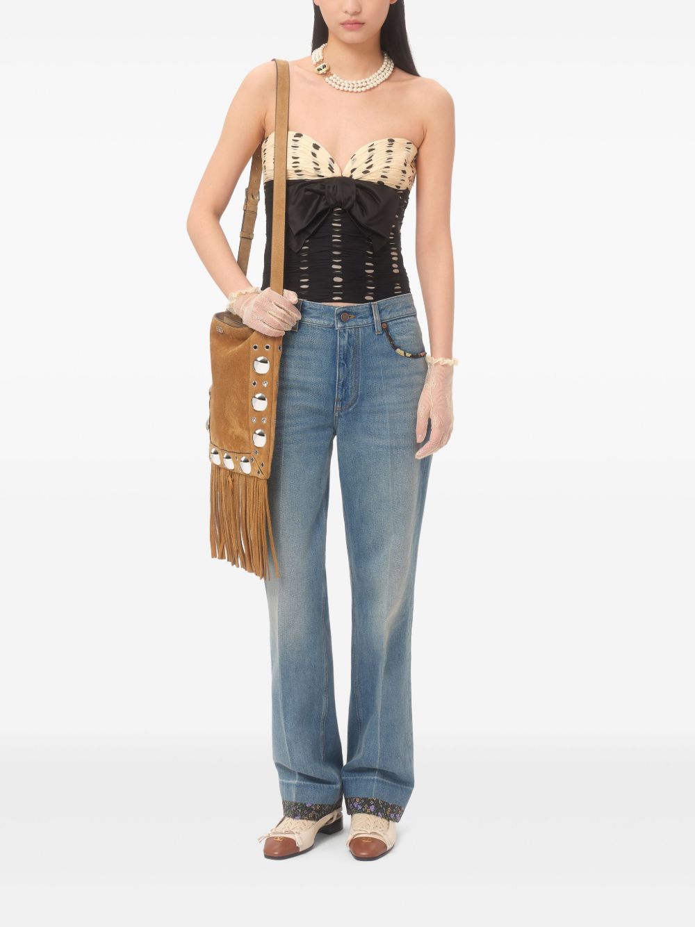 Silk chiffon top