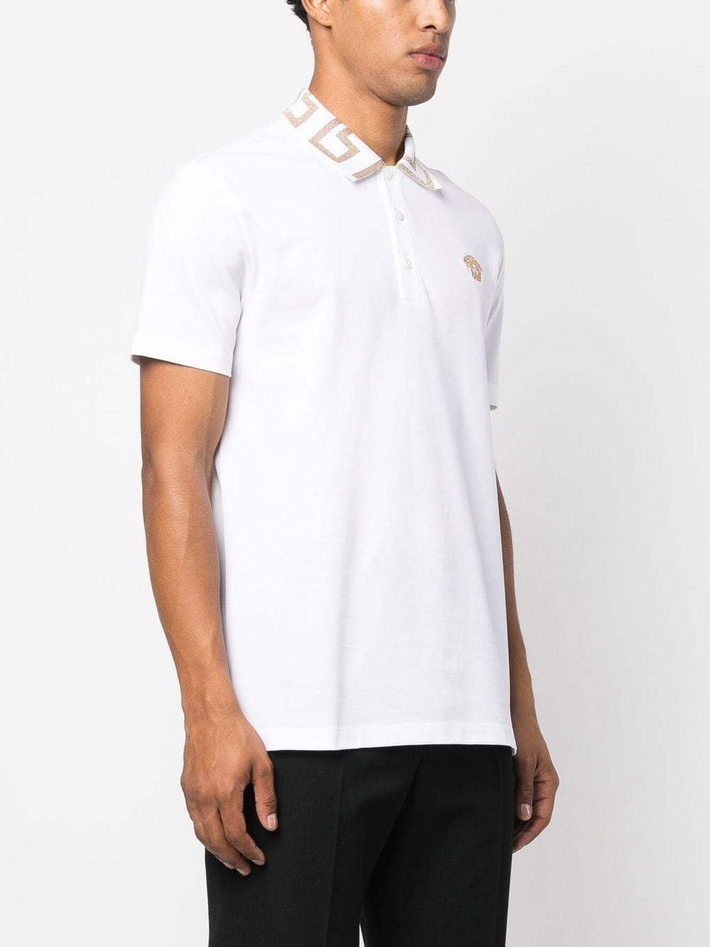 Greca organic cotton polo shirt