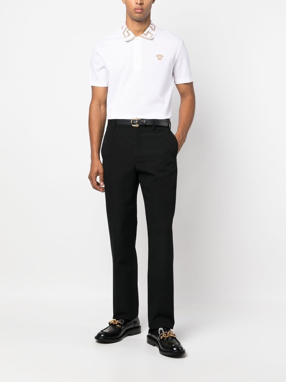 Greca organic cotton polo shirt
