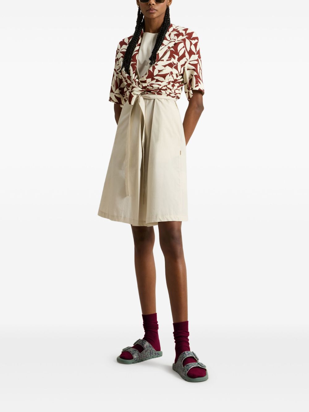 Cotton belted dress