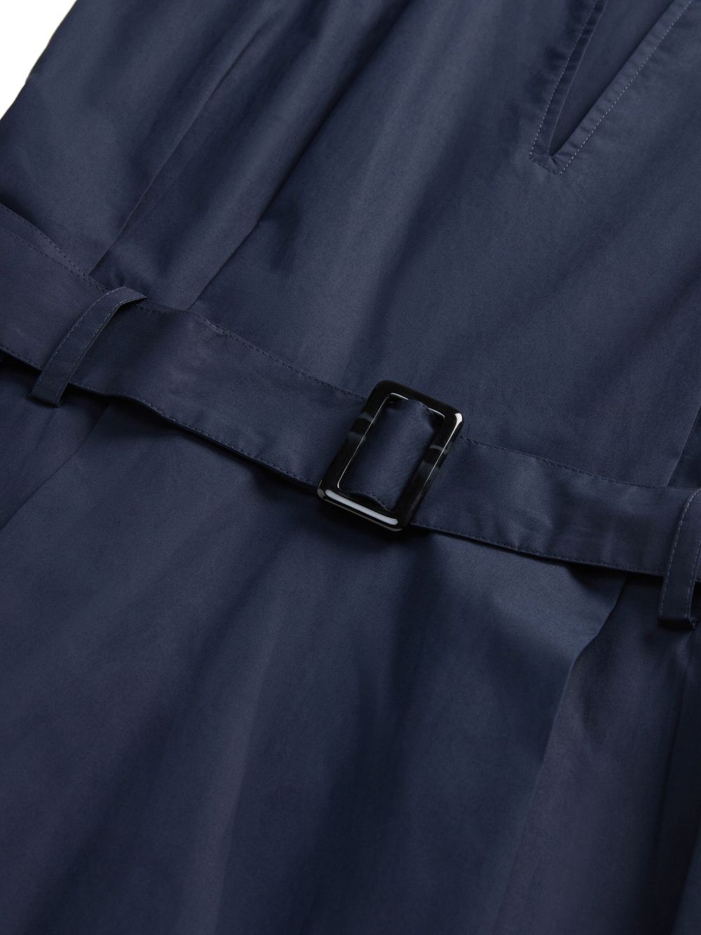 Cotton long belted dress